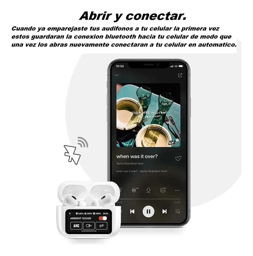 AUDIFONOS PANTALLA TACTIL A9PRO
