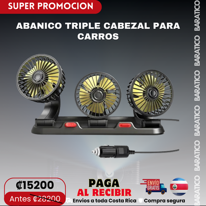 ABANICO TRIPLE CABEZAL PARA CARROS